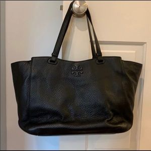 Beautiful Black Tory Burch leather diaper bag